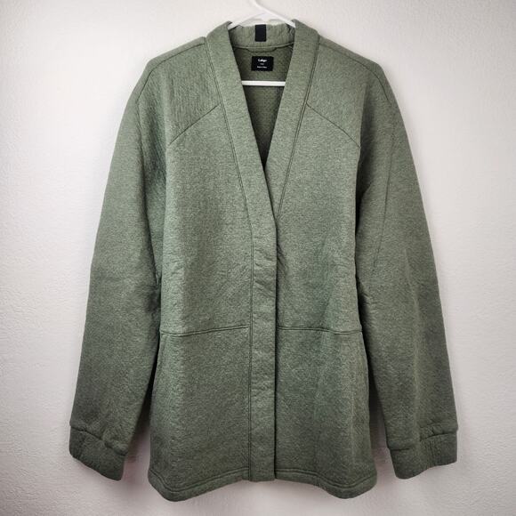 Lahgo Lunya Restore Double Faced Cardigan in Humble Green Size Large Men NWOT - Picture 2 of 10